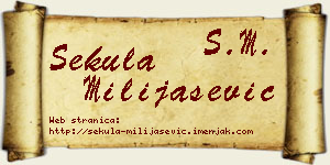 Sekula Milijašević vizit kartica